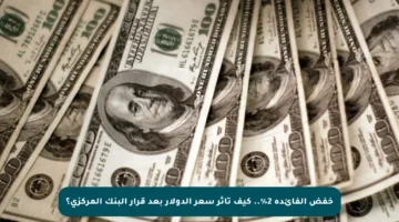 خفض الفائدة 2%.. كيف تأثر سعر الدولار بعد قرار البنك المركزي؟
